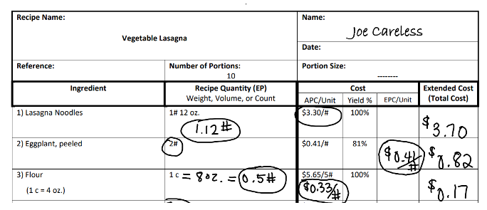 Culinary Math screenshot image