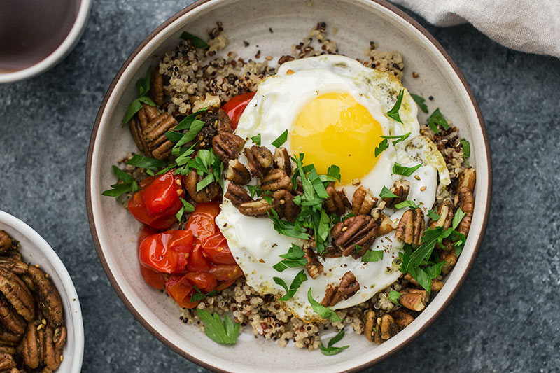 Zatar spiced pecans quinoa bowl 2 web