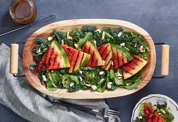 grilled watermelon kale salad scaled small